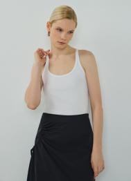 Майка в рубчик, Белый OSTIN