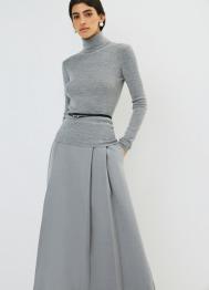 Юбка миди А-силуэта, Серый OSTIN