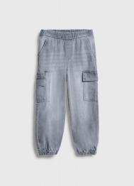 Джинсы с карго-карманами для мальчиков, Серый OSTIN