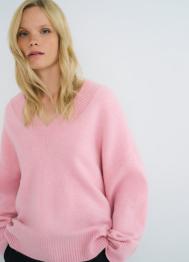 Джемпер из мягкой пряжи с шерстью, Розовый OSTIN
