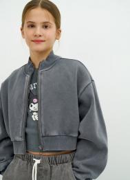 Бомбер для девочек, Серый OSTIN
