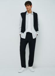 Брюки прямого кроя, Черный OSTIN