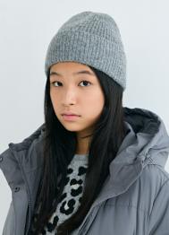 Вязаная шапка для девочек, Серый OSTIN