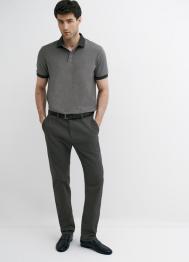 Поло из шелковистого пике, Коричневый OSTIN