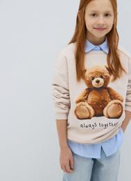 Свитшот оверсайз для девочек, Бежевый OSTIN