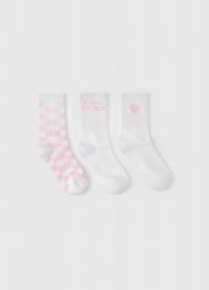 Носки для девочек, 3 пары, Белый OSTIN