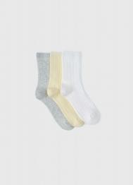 Носки из хлопка пуантель, 3 пары, Желтый OSTIN