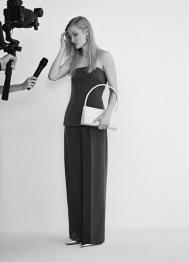 Прямые брюки со стрелками, Серый OSTIN