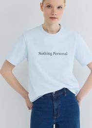 Футболка с принтом, Голубой OSTIN