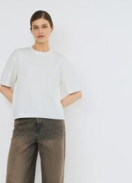 Базовый джемпер с коротким рукавом, Белый OSTIN