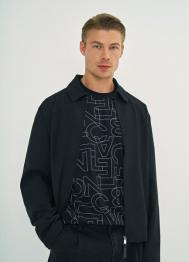 Футболка с принтом, Черный OSTIN