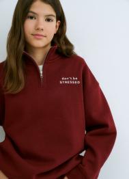 Свитшот с воротником-стойкой для девочек, Фиолетовый OSTIN