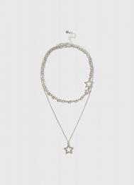 Ожерелье с подвесками для девочек, 2 шт., Серебряный OSTIN