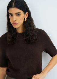 Джемпер с коротким рукавом, Коричневый OSTIN