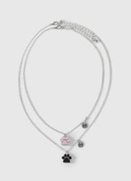 Ожерелье с подвесками для девочек, 2 шт., Серебряный OSTIN