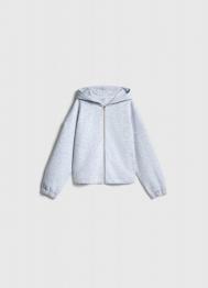 Толстовка на молнии для девочек, Серый OSTIN