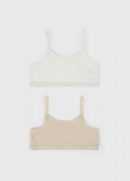 Топ для девочек, 2 шт., Бежевый OSTIN