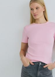 Футболка в рубчик, Розовый OSTIN