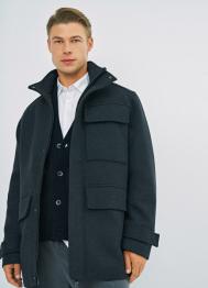 Утеплённое пальто на молнии, Серый OSTIN