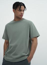 Базовая футболка из хлопка, Зеленый OSTIN