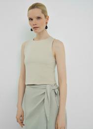 Укороченный топ, Бежевый OSTIN