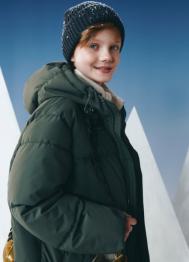 Пуховик для мальчиков, Зеленый OSTIN