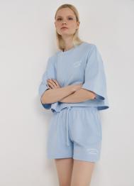 Шорты из трикотажа, Голубой OSTIN