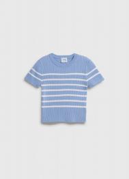 Джемпер с коротким рукавом для девочек, Голубой OSTIN