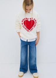 Джинсы Paperbag для девочек, Синий OSTIN