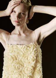 Фактурный топ на бретелях, Золотой OSTIN