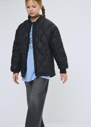 Утеплённая куртка для девочек, Черный OSTIN