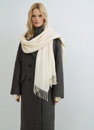 Шарф с бахромой, Бежевый OSTIN