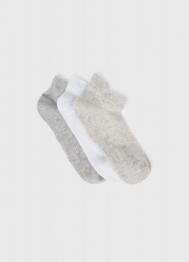 Короткие фитнес-носки, 3 пары, Серый OSTIN