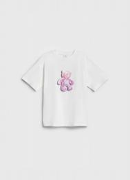 Футболка с принтом для девочек, Белый OSTIN