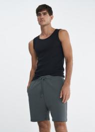 Базовая майка в рубчик, Черный OSTIN