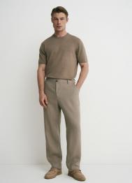 Брюки изо льна, Бежевый OSTIN