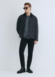 Базовые узкие джинсы, Черный OSTIN