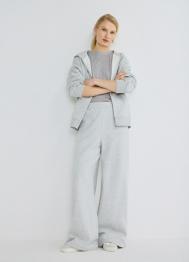 Широкие брюки с эластичным поясом, Серый OSTIN