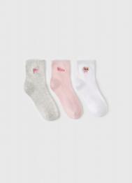 Носки для девочек, 3 пары, Мультицвет OSTIN