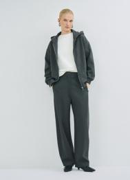 Трикотажные брюки О-силуэта, Серый OSTIN