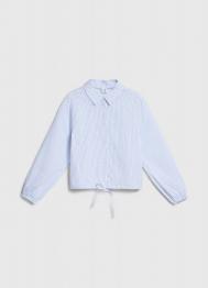 Рубашка с утяжкой по низу для девочек, Белый OSTIN