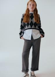 Брюки для девочек, Серый OSTIN