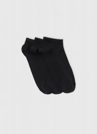 Базовые короткие носки, 3 пары, Черный OSTIN