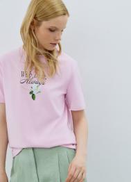 Футболка с цветочным принтом, Розовый OSTIN