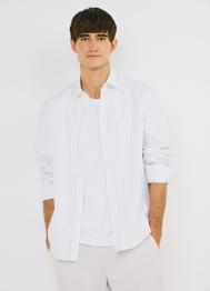 Рубашка в полоску, Белый OSTIN