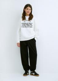 Трикотажные брюки для девочек, Черный OSTIN