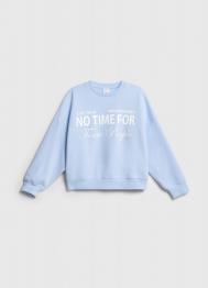 Свитшот с принтом для девочек, Голубой OSTIN
