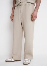 Брюки из муслина, Бежевый OSTIN