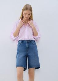 Шорты-бермуды со средней посадкой, Синий OSTIN