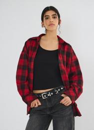 Рубашка в клетку, Красный OSTIN